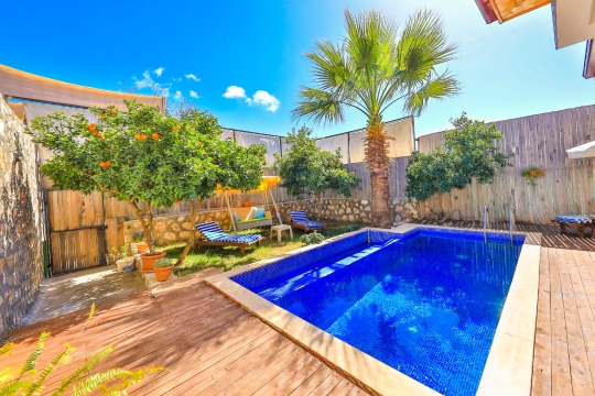 BLUE 7916 Kalkan Patara Kiralık 5 Kişilik Tatil Villası 