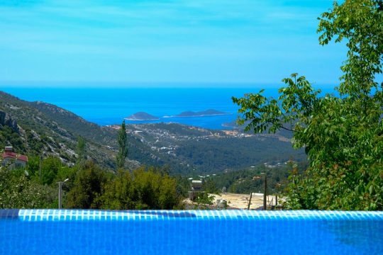 BLUE 8004 Kalkan  İslamlar'da 4 Kişilik Kiralık Tatil Villası